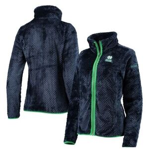 Columbia Fire Side II Sherpa Fleece Jacket Full Zip Navy Green XS